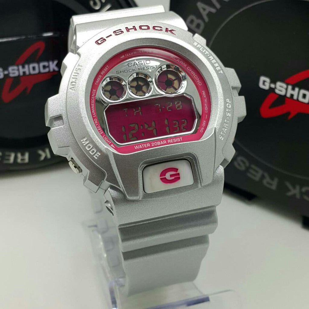 g shock silver pink
