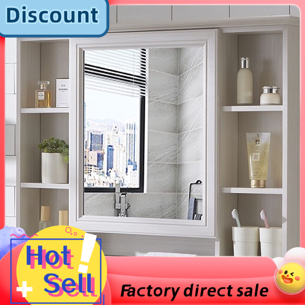 ELBathroom Mirror WallMounted Mirror Box with Shelf Bathroom