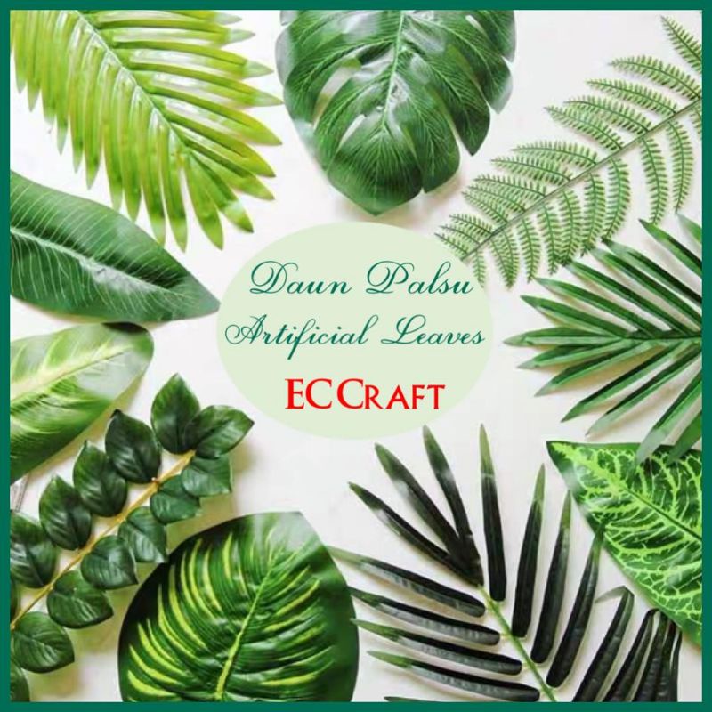 ARTIFICIAL TROPICAL LEAF / DAUN MONSTERA / PALM LEAF / TURTLE LEAF / DAUN TIRUAN / SIMULATION LEAF PARTY HOME DECOR