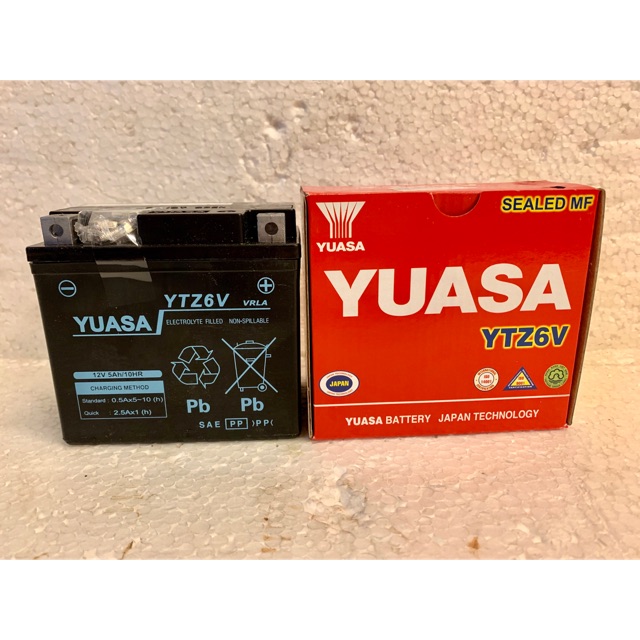 SIRIM Maintenance Free Acid Sealed Battery YTZ6 100% ORIGINAL YUASA For  Honda RS150