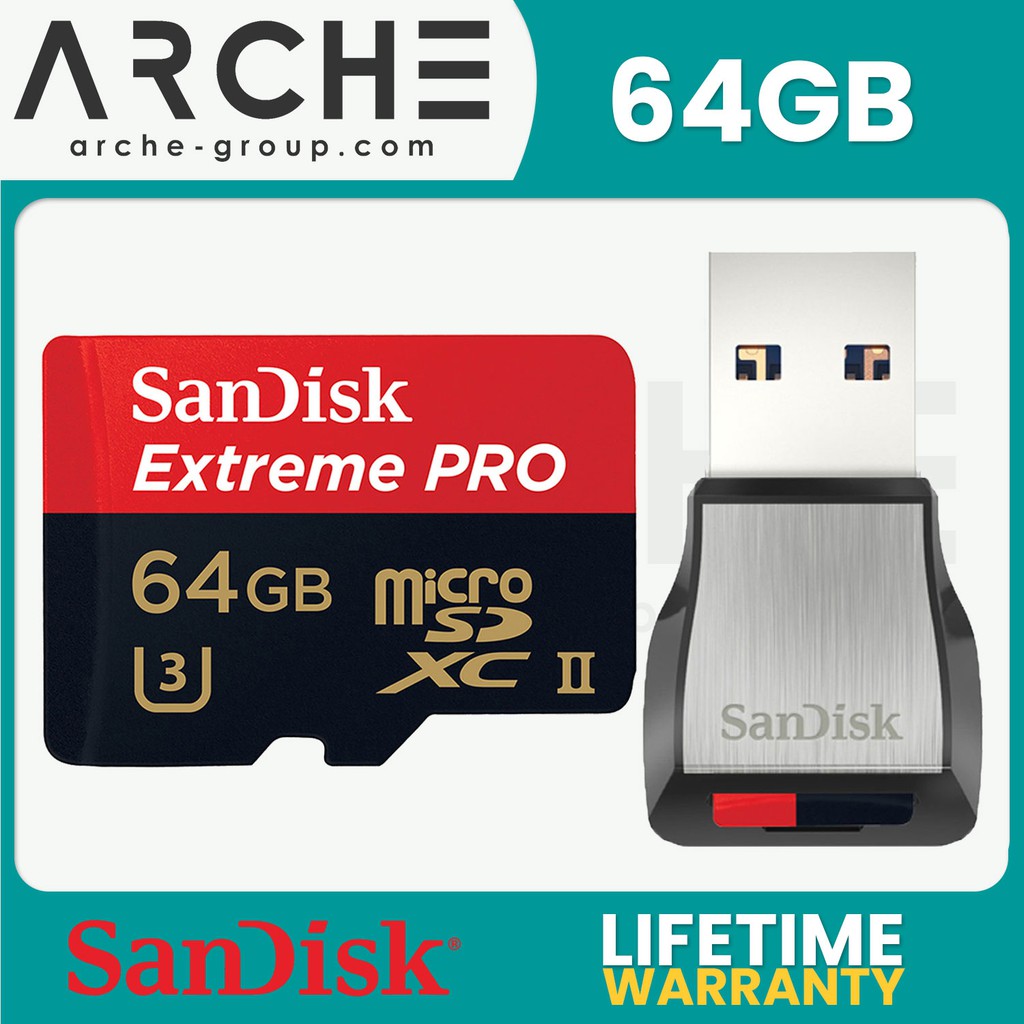 Sandisk Extreme Pro Micro Sd Memory Card 64gb 275mb S Class 10 Uhs Ii Microsdxc Shopee Malaysia