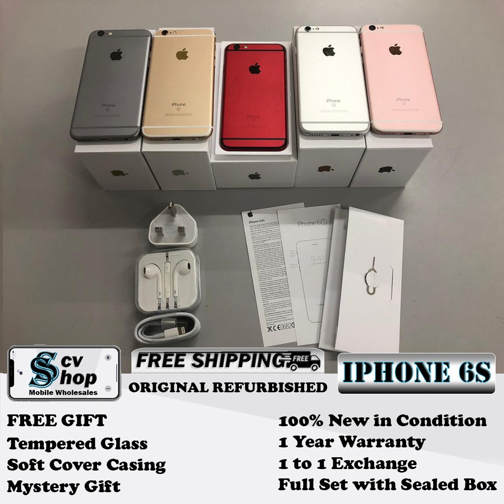 Scv Original Refurbished Iphone 6s 64gb 128gb Full Set New Set Shopee Malaysia