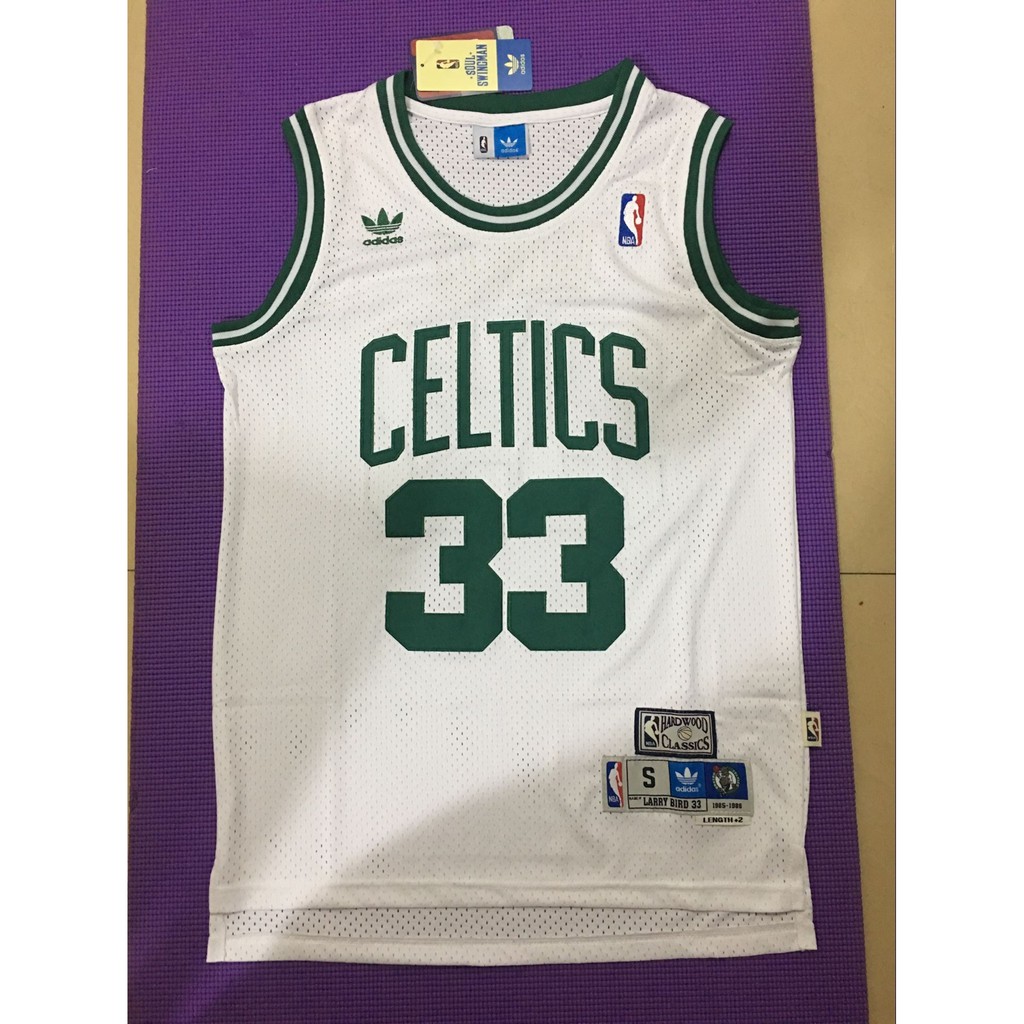 New Nba Men S Basketball Jerseys Boston Celtics 33 Larry Bird Vintage Embroidery Season Basketball Jersey White Shopee Malaysia