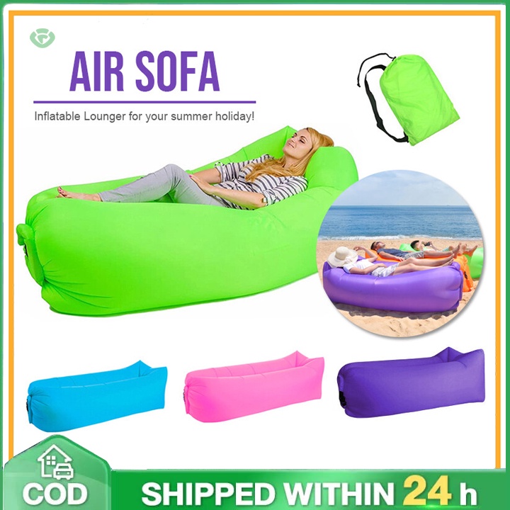 Outdoor Inflatable Sofa Lazy Sofa Leisure Folding Bed Camping Sofa