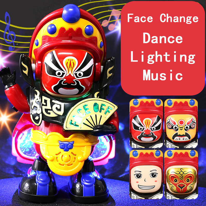 Face Changing Doll Automatic Dancing Robot Music and Lighting Singing Baby  Toy Children's Birthday Gift Electric Kids Toys Sichuan Opera Face Change  Girls Electronic Intelligent Dolls Robots 1-2-3-4-5 6 Years Old Birthday