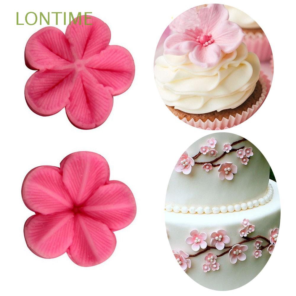 2 Pcs Baking Mould Pastry Making Plum Flower Silicone Mold Cake