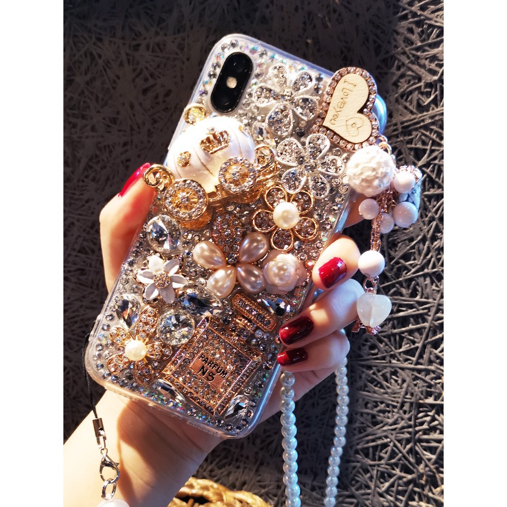 Luxury Diamond Pumpkin Car Iphone 11 Pro X Xs Max Perfume Bottle Case Shopee Malaysia