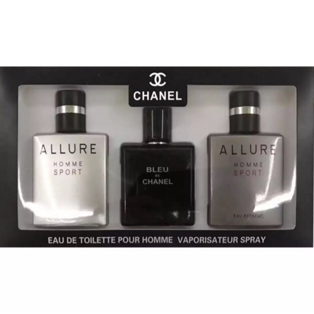 Allure Homme Allure Homme Sport Eau Extreme Blue De C H A N E L Set Edt 25ml Shopee Malaysia