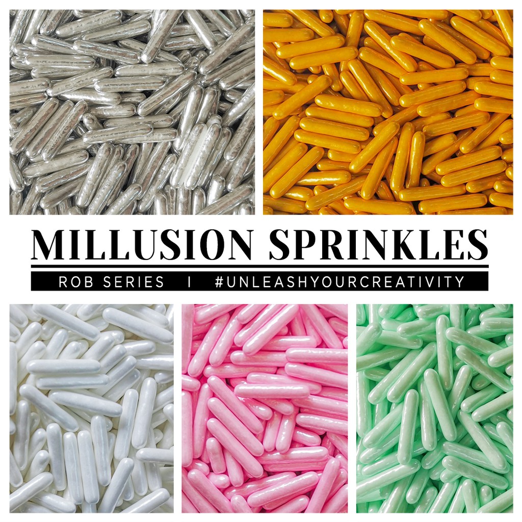 Millusion Rob Sprinkles Halal Cake Decoration Manik Kek Murah Topping
