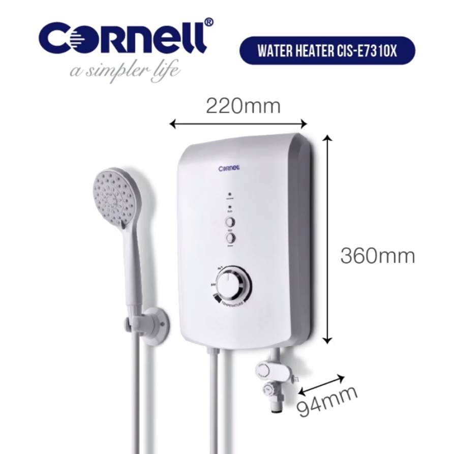 Online Exclusive Cornell Instant Shower Heater WITHOUT Pump CIS-E7310X, CISE7310X (Water Heater Home Shower 熱水器 热水器 热水机)