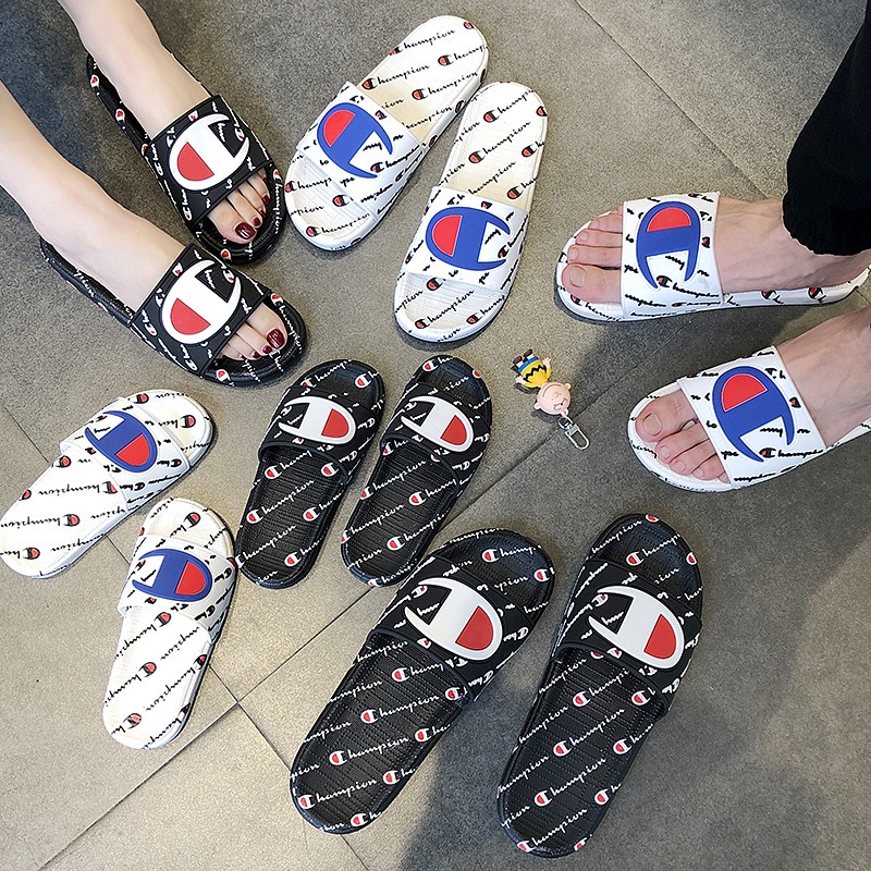 black champion house shoes
