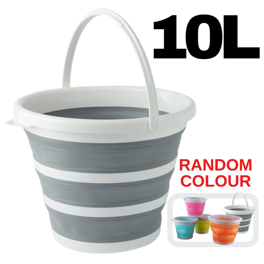 Foldable Pail 10L Portable Folding Collapsible Pail Outdoor Car Wash