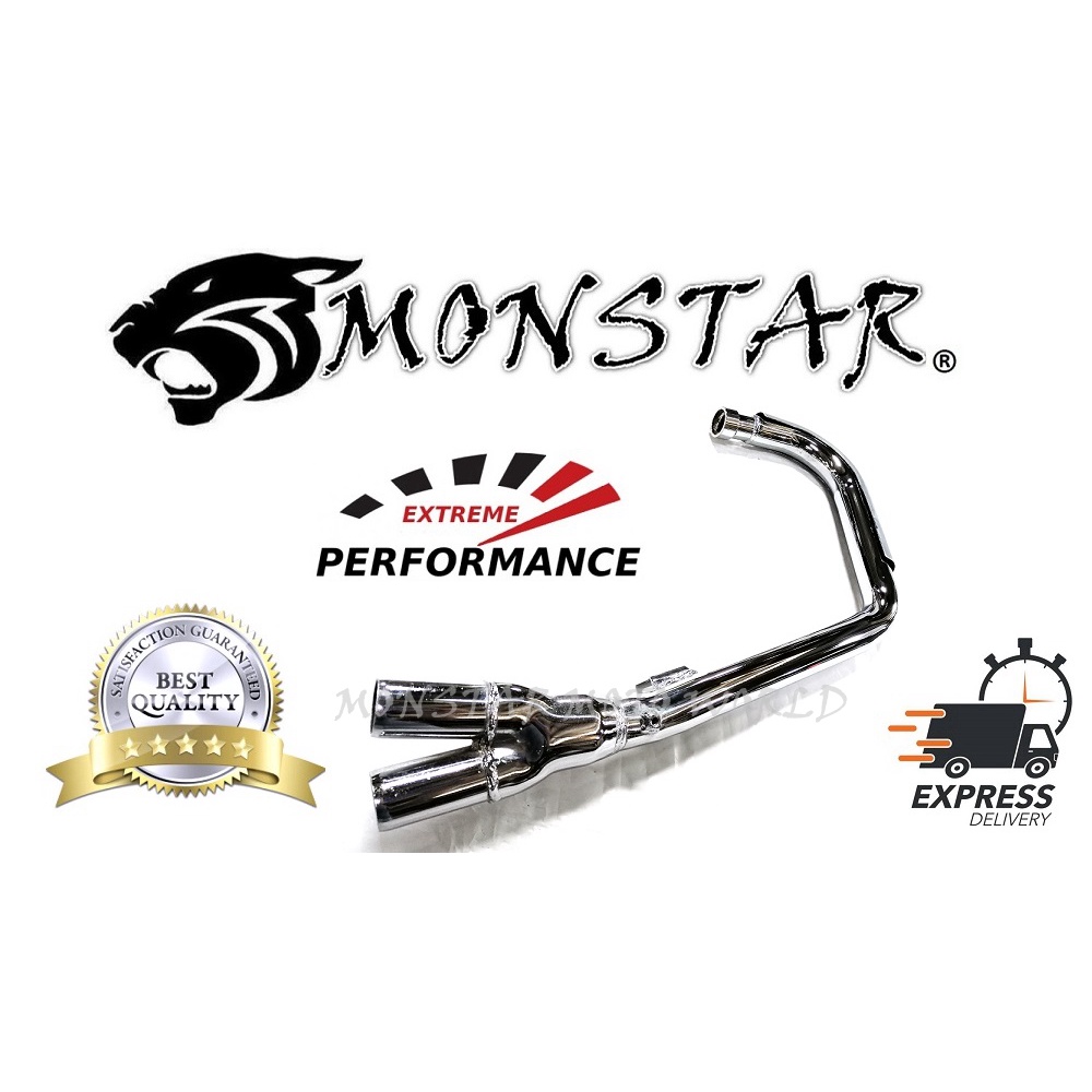 EJM Custom Modenas Jaguh 175 D Sport Double Twin Exhaust Pipe Ekzos