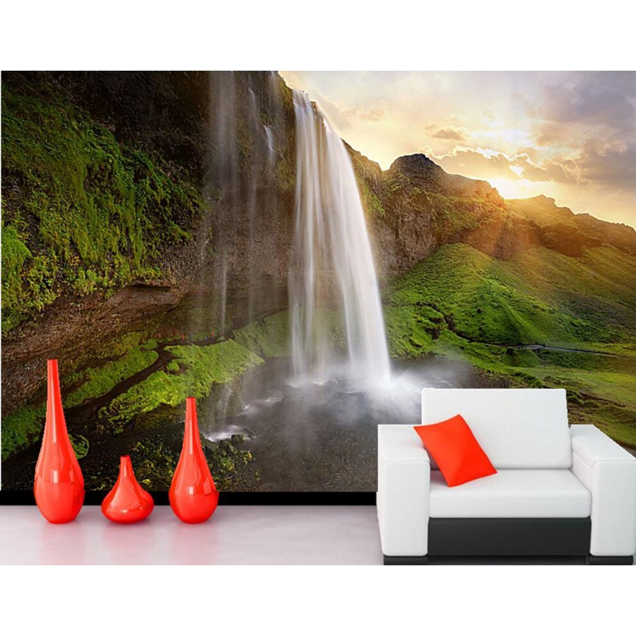 Mountain Waterfall Natural 3d Wallpaper Living Room Sofa Tv Wall Bedroom Mural