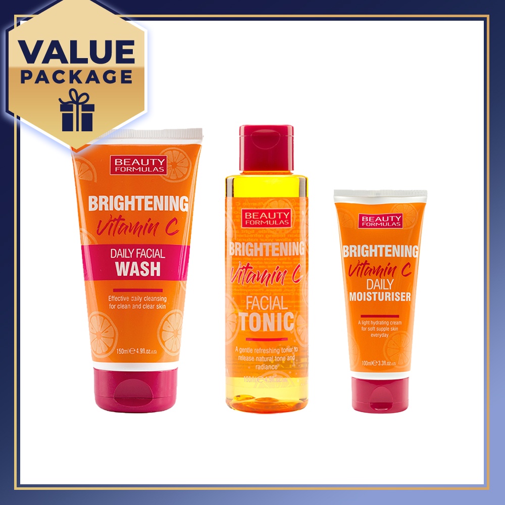 Beauty Formulas Brightening Vitamin C Daily Moisturiser 100ml + Tonic