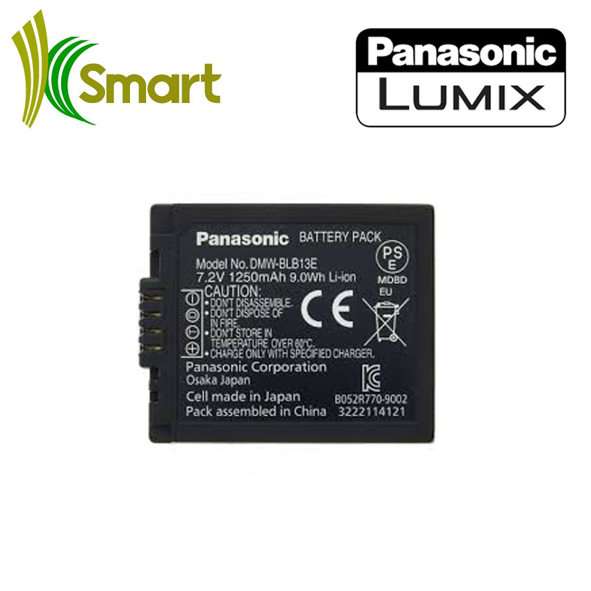 Panasonic DMWBLB13 Rechargeable Lithiumion Battery (7.2v, 1250 mAh) 100 Panasonic Original