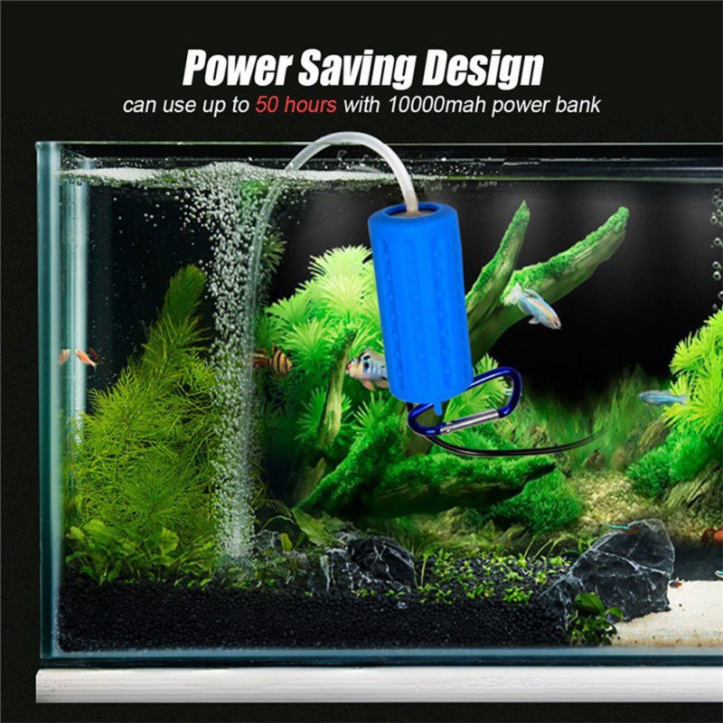 Usb Fish Air Pump Aquarium Tank Mini Portable Water Filter Oxygen