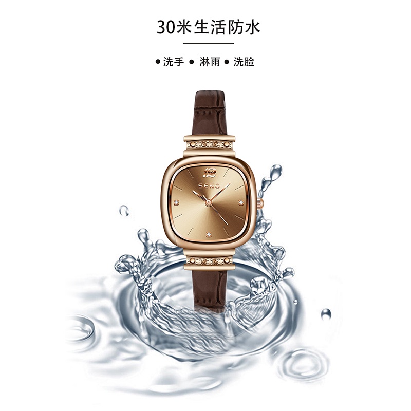 S046 Ladies Watch Square Watch Gradient Watch Vintage Watch Quartz Watch Waterproof Watch