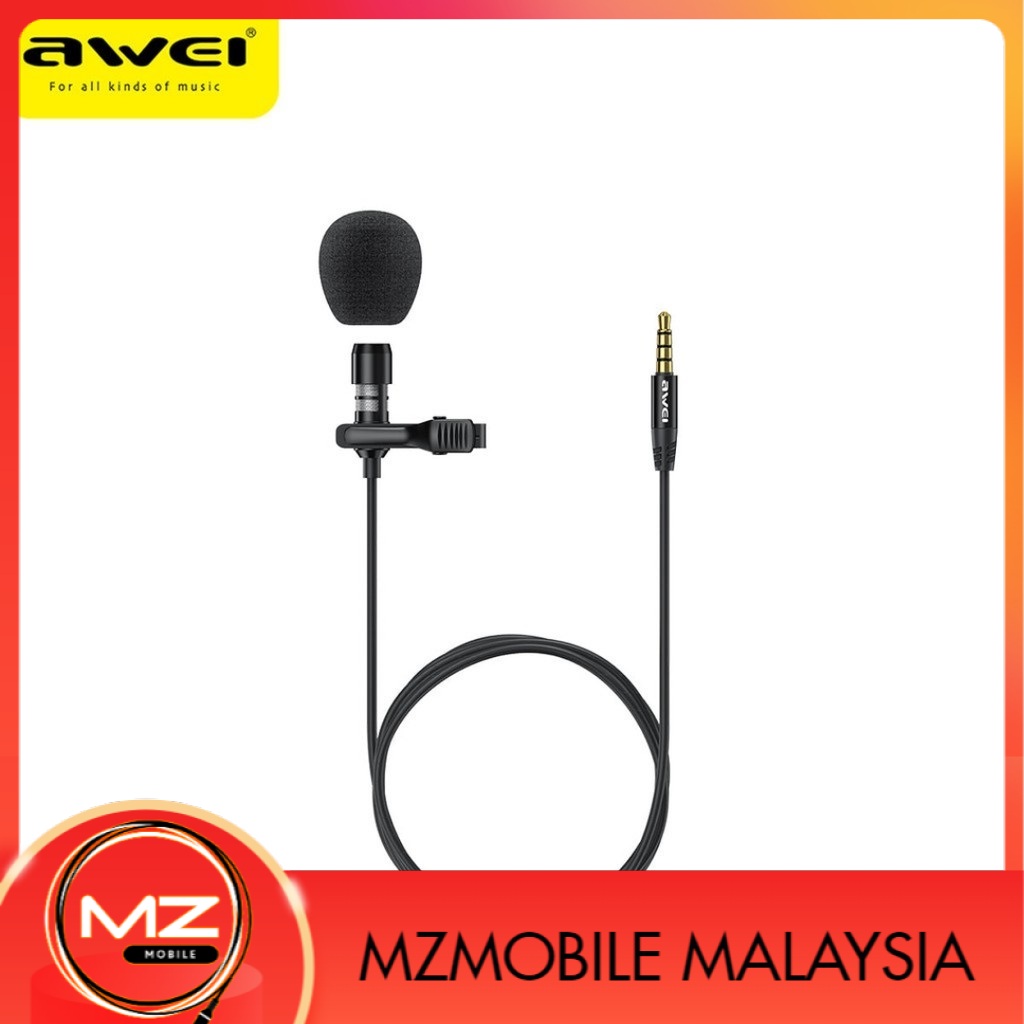 (-ORIGINAL-) Awei MK1 Clipper Microphone For LIVE Stream Gaming Busking Broadcast