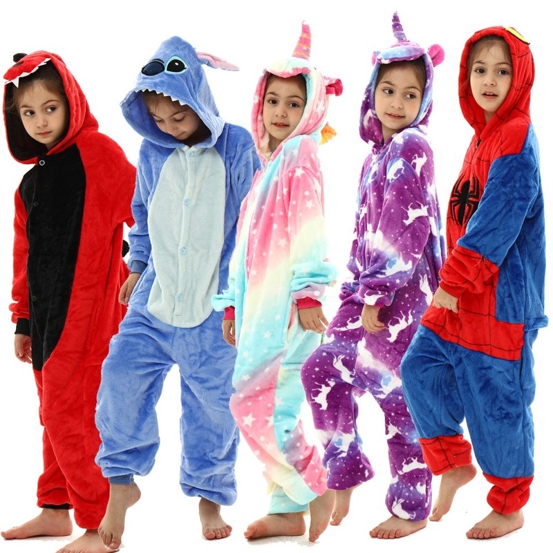 Children Kigurumi Unicorn Pajamas Kids Baby Animal Overalls Jumpsuit Onesie Panda Pajama Sleepwear Girls Cosplay Pyjama Pijamas