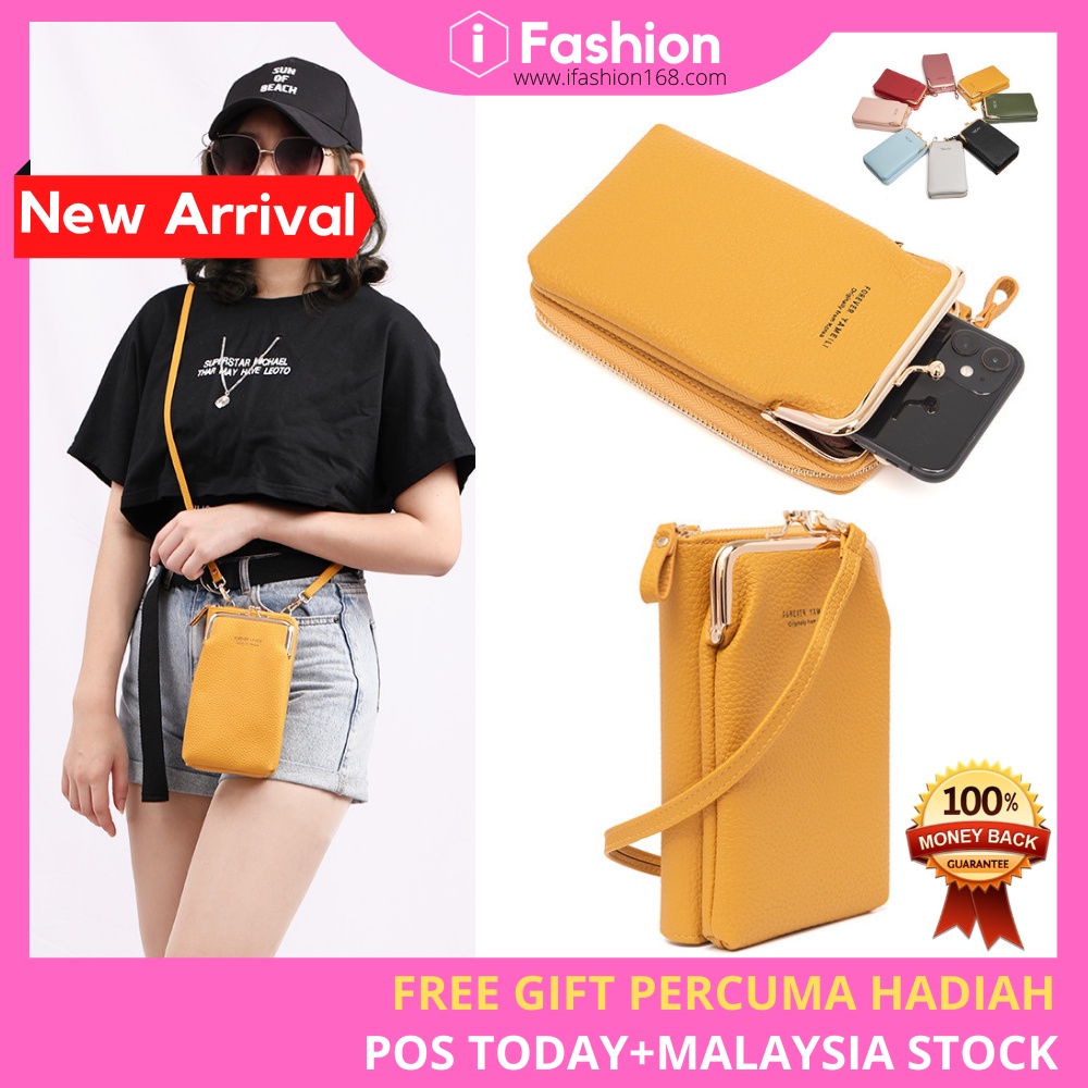 iFASHION Women Korean Forever Lovely Fashion Sling Shoulder Handphone Mobile Phone Wallet Bag Wanita Beg Bimbit 1188