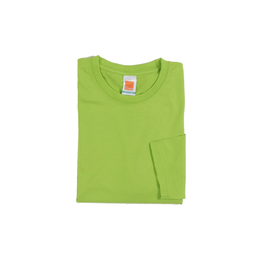 Lime Green Long Sleeve Round Neck T-shirt CT54 Oren Sport 100% cotton ...