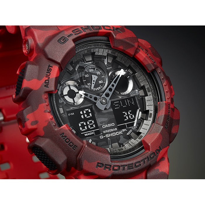 g shock camouflage red