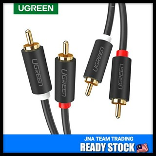 Ugreen 2RCA to 2 RCA Male to Male Audio Cable Gold-Plated RCA Audio Cable for Home Theater DVD TV Amplifier CD Soundbox