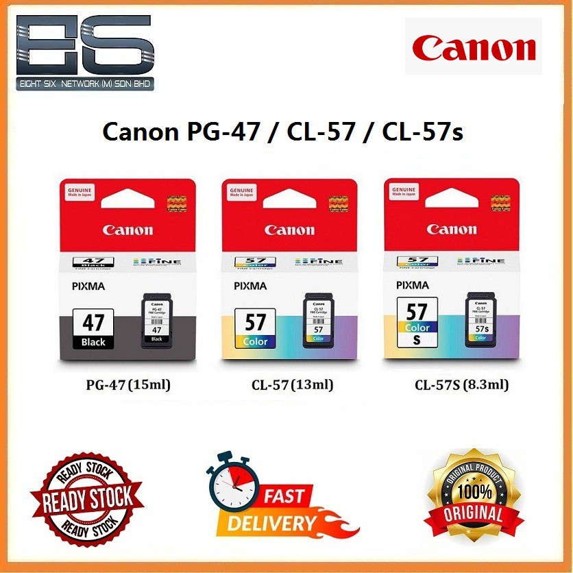 Canon PG47 Black CL57 CL57s Color Ink Cartridge/ Refill Back Color ink for printer E400 E410
