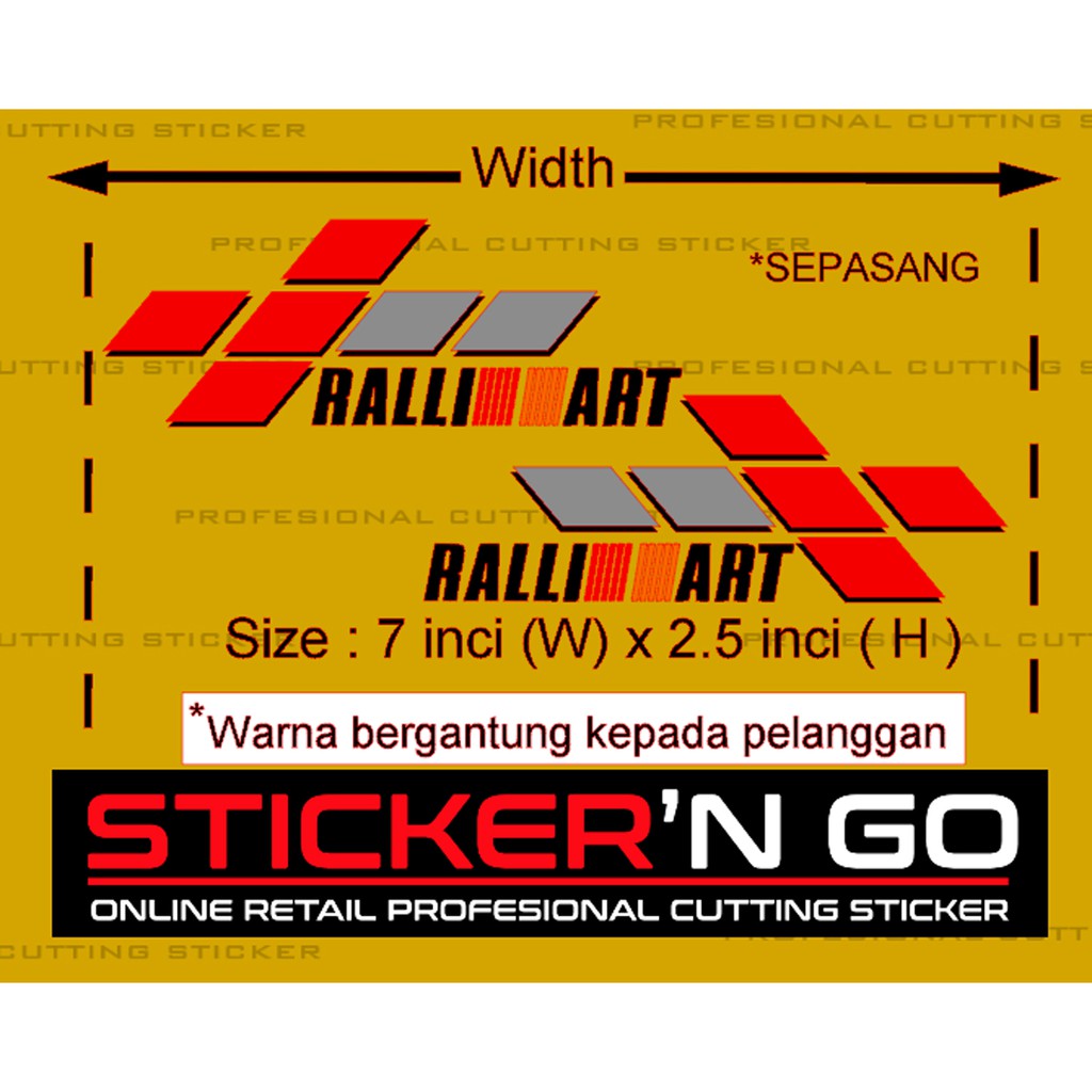 Sticker Cutom Rallart Design