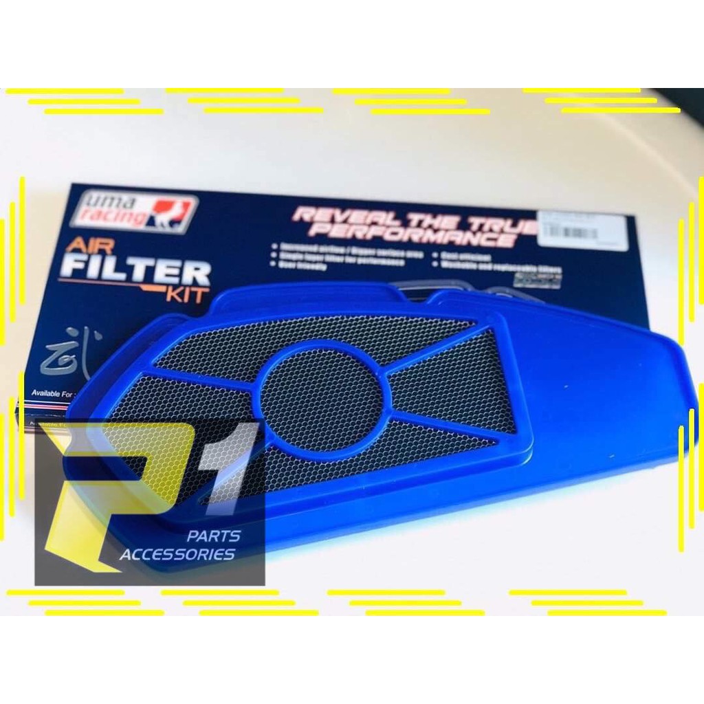 AIR FILTER DUAL KIT UMA RACING Y15 LC135 NVX RS150 NMAX EGO SOLARIZ FZ150 BELANG FI R15 V3 XMAX