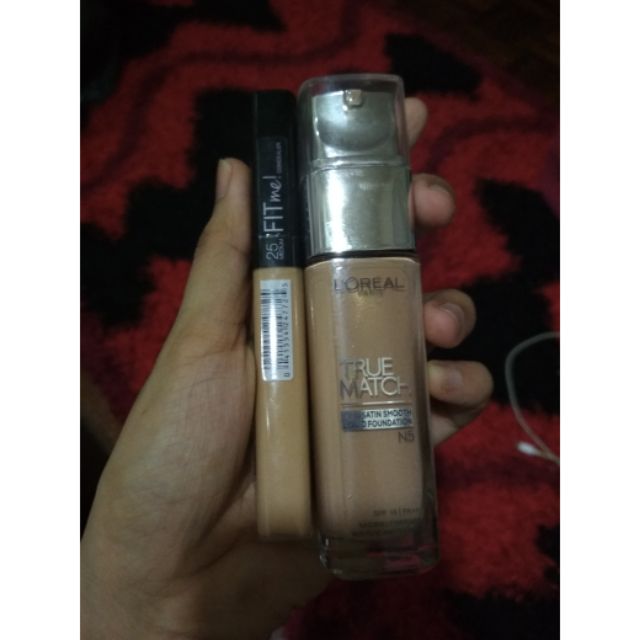 maybelline fit me concealer foundation match