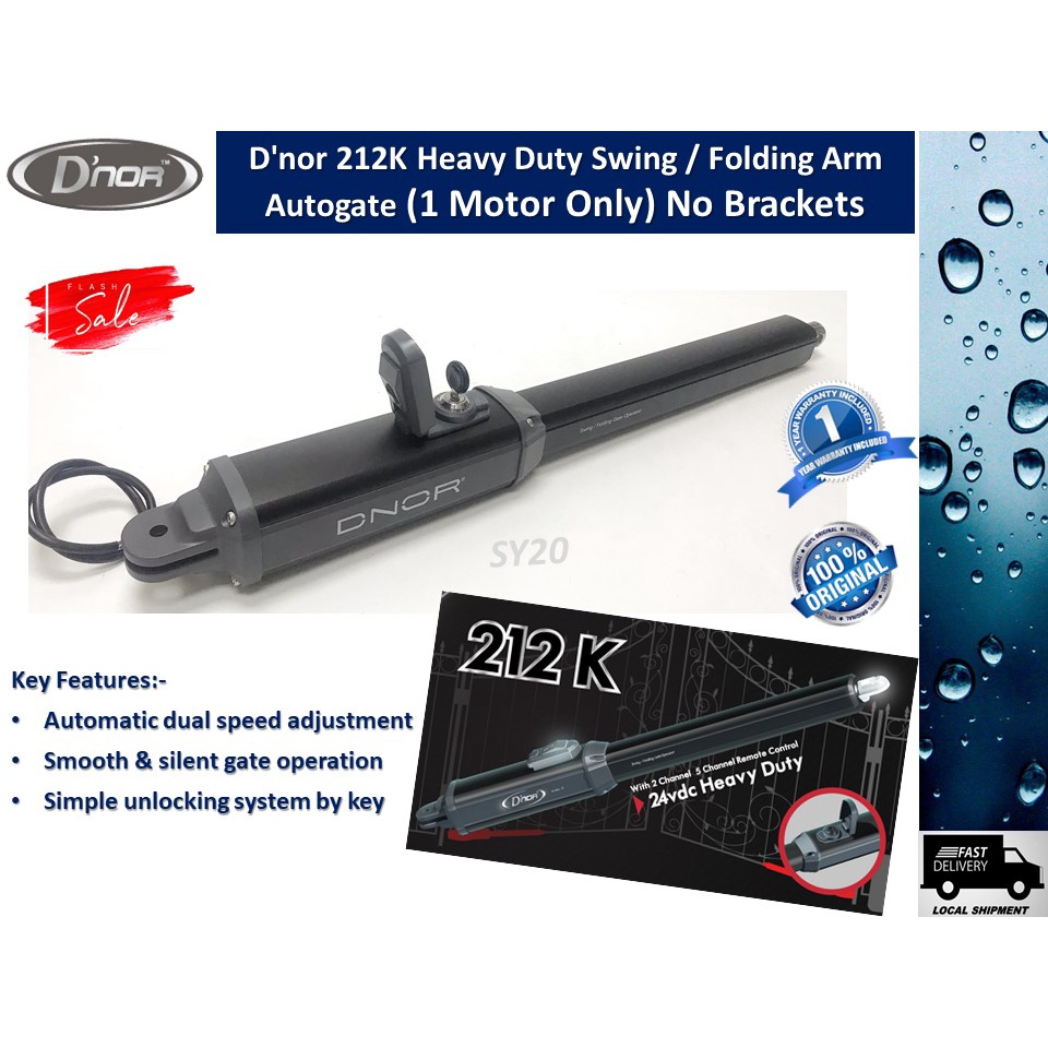 Dnor Autogate D'nor 212k 24VDC Heavy Duty Swing and Folding Arm ...