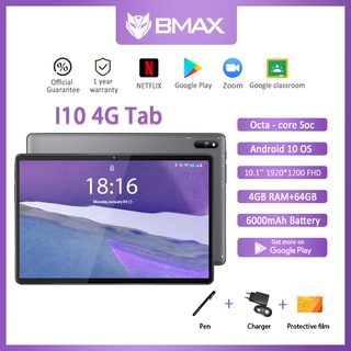 BMAX MaxPad I10 UNISOC T610 Octa Core 4GB+64GB 4G LTE Phone Call 10.1 Inch Android 10 Tablet Type-c port Dual Wifi PC