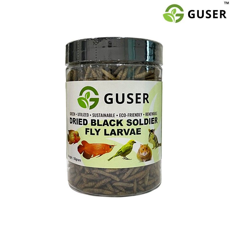 GUSER Dried Black Soldier Fly Larvae(BSFL)/Mealworm Alternative/Pet