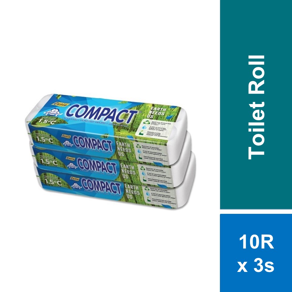 Cutie Compact Toilet Roll 2Ply 1.35kg 10R x 3s Shopee Malaysia