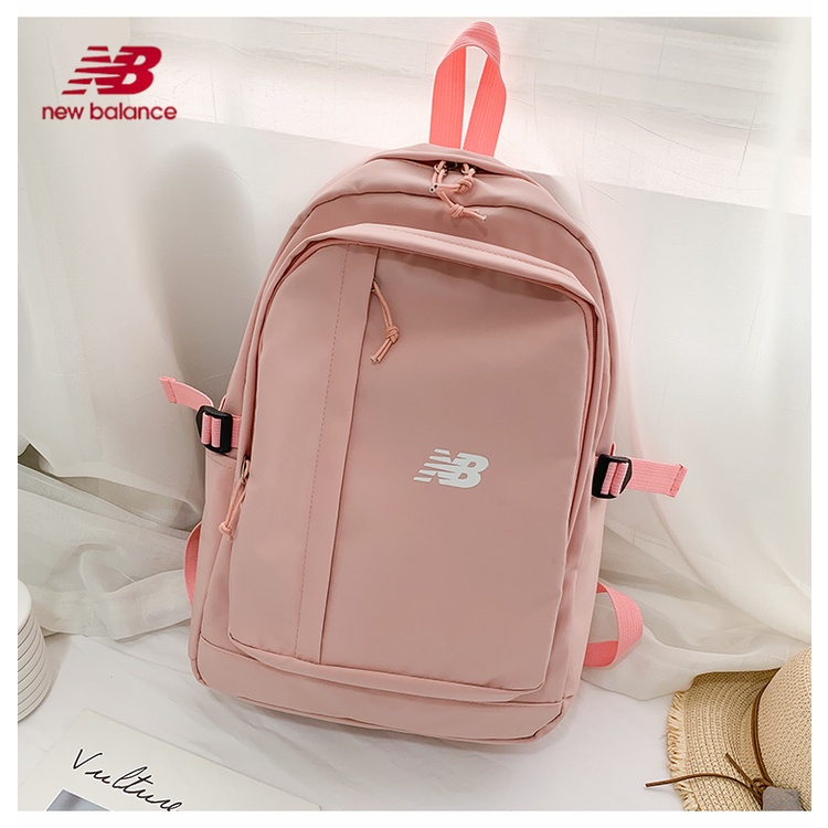 New Balance Women's and Men's Large-capacity Backpack Campus Student School Bag Outdoor Sports Bag Fashion Computer Bag