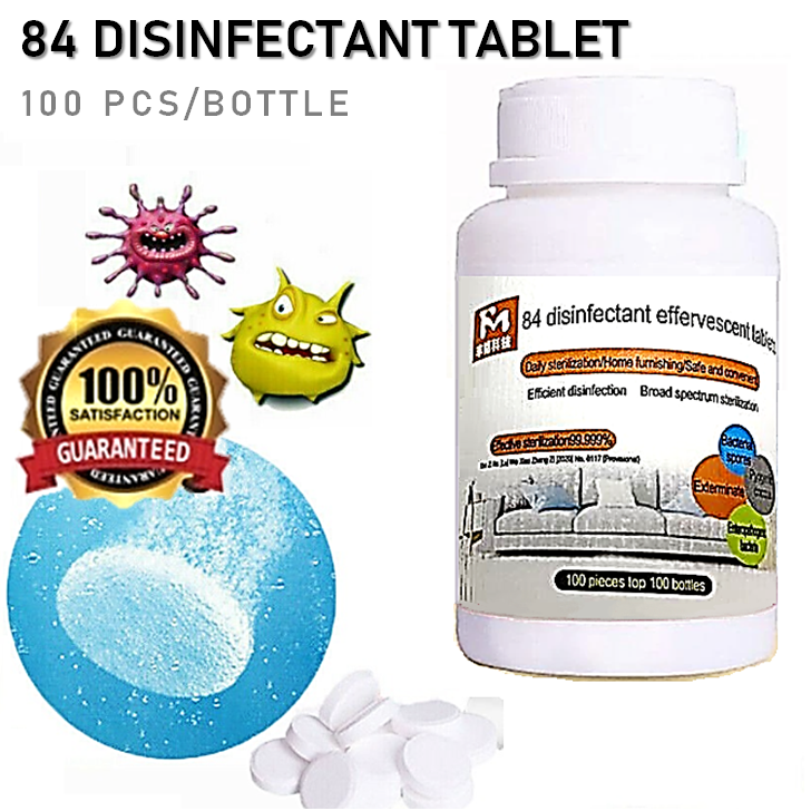 100 Tablet Chlorine Dioxide Germs Disinfectant Effervescent Tablets