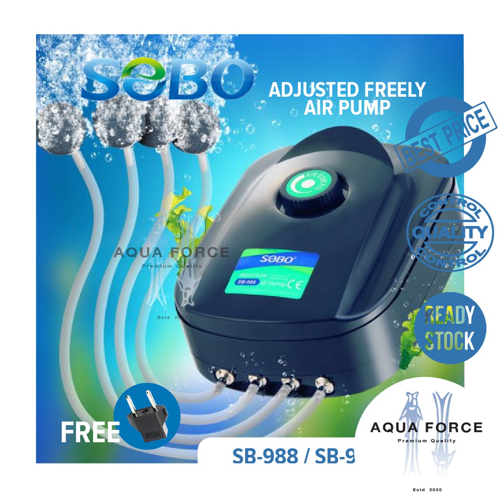 SOBO AIR PUMP SB988 SB948 / AQUARIUM AIR PUMP / PAM OKSIGEN IKAN / PUMP