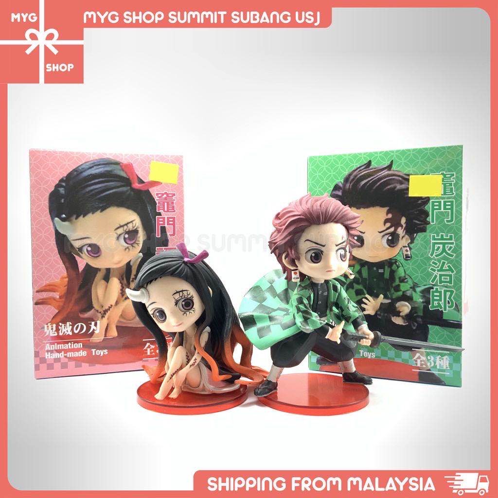 Oem 15cm Demon Slaye Animation Hand Made Toy Cute Nezuko Tanjiro Japan Anime Samurai Figure Collection Toy Shopee Malaysia
