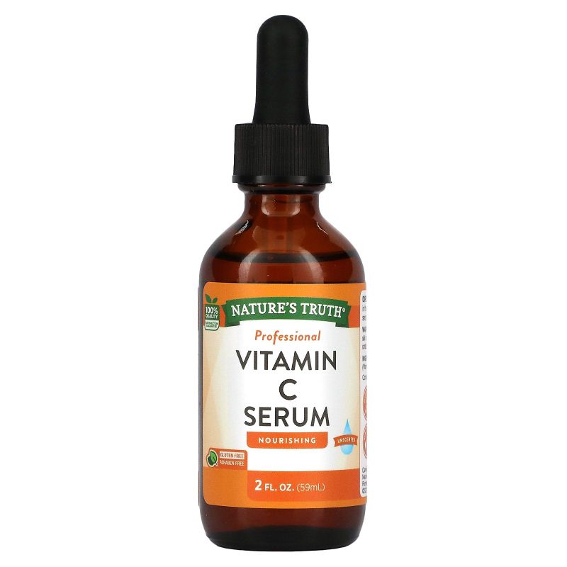 Ready Stock: Nature's Truth Vitamin C Serum, Topical Liquid, Unscented, 2 fl oz (59 ml)