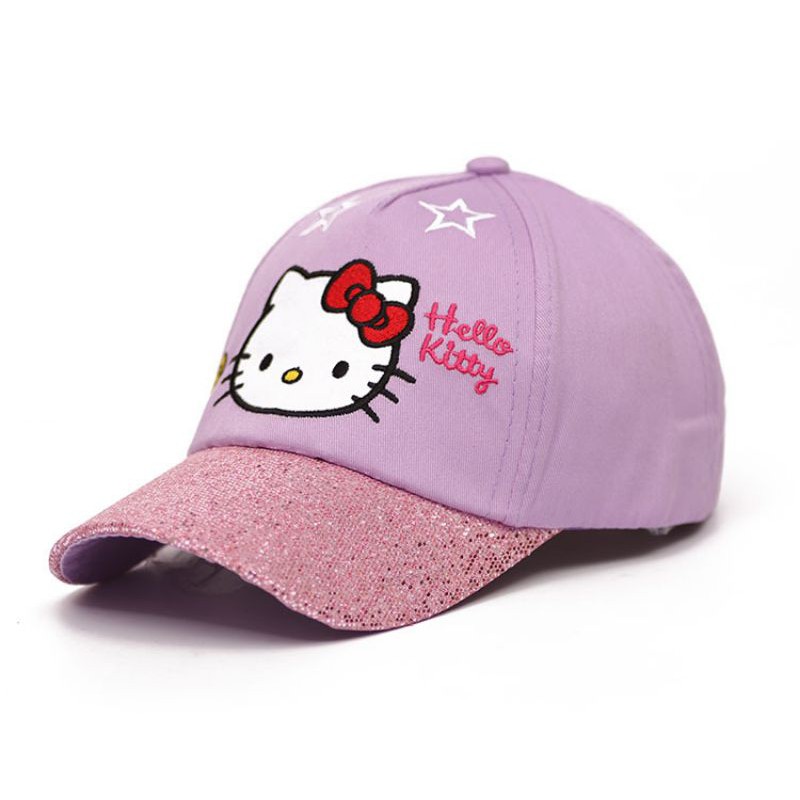 Tameshat Hello Kitty Youth Childrens Cotton Hat Baseball Hats Plain Cap Black 