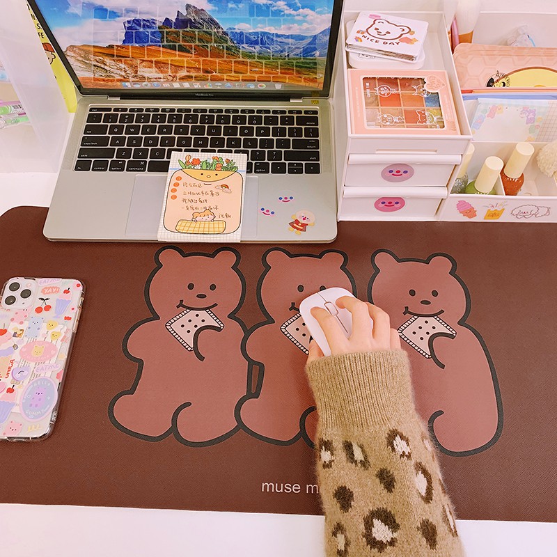 HOT SALE】ins风Tik Tok卡通桌布防水可爱办公书桌学生桌垫少女心