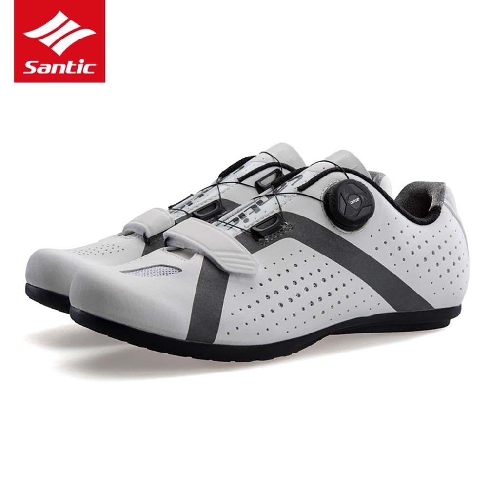 SANTIC Apollo Men Professional NonClip Cycling Shoes(White) Shopee