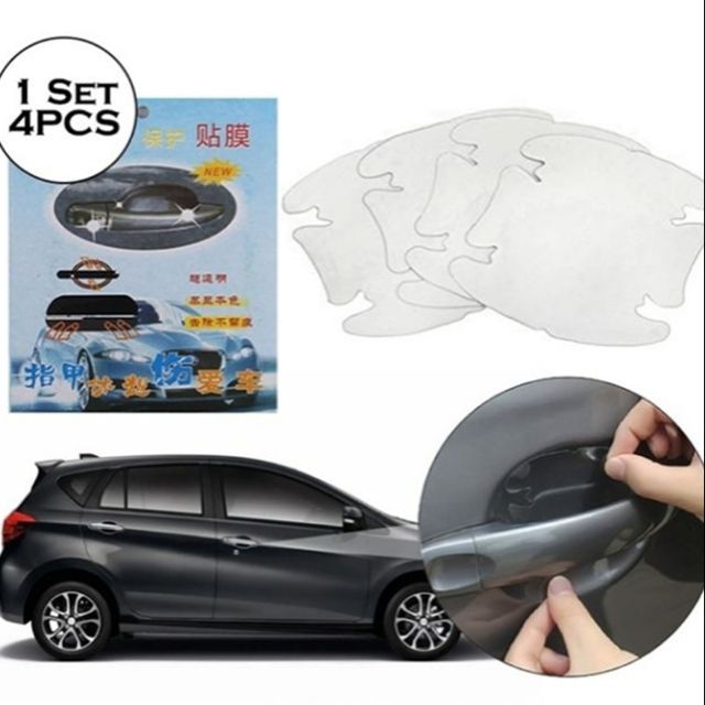 4 Pcs/Set Door Car Handle Protection Film Car Exterior Transparent