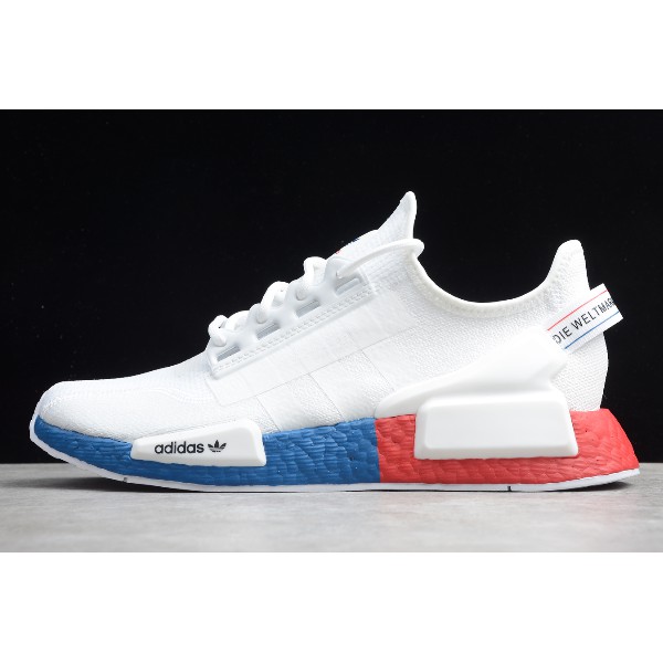 nmd white and blue