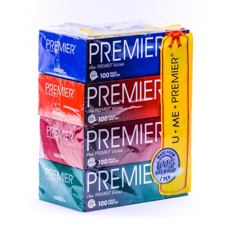 Premier Tissue (pack of 4 boxes)(2ply x 100 pulls) | Shopee Malaysia