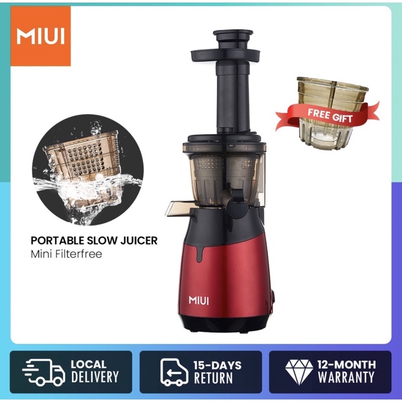 MIUI Slow Juicer Home Screw Cold Press Chew Lightweight Juice Blender Extractor Mini Ice Cream