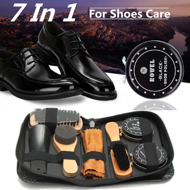 black leather shoe care