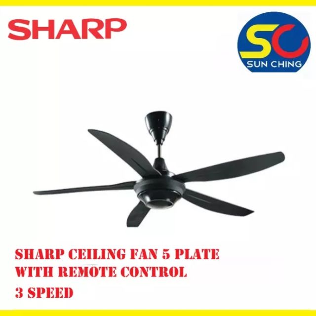 Sharp Ceiling Fan With Remote Pjc116 Bk Wh Shopee Malaysia